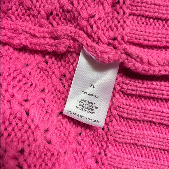 Pink Rose Fuchsia Cardigan Sweater - Picture 10 of 14